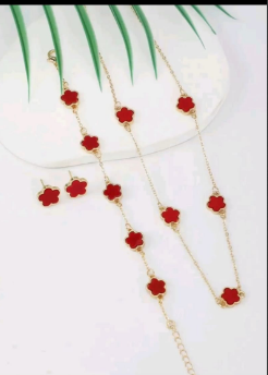 Red Two Piece Jewlery Set