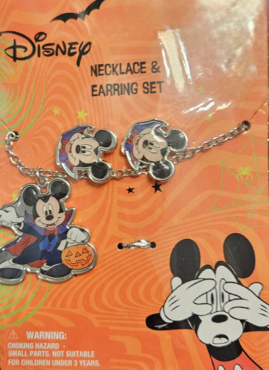 Disney Necklace And Earring Set