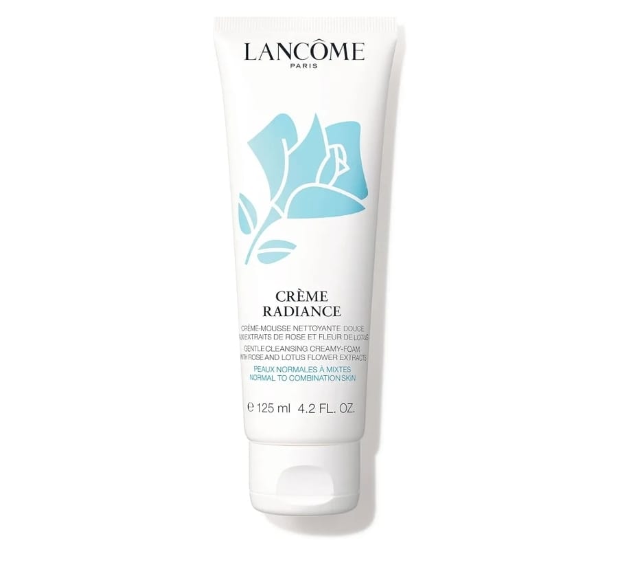 Lancôme Crème Radiance Cream-to-Foam Cleanser | Gentle Purifying Facial Cleanser to Remove Waterproof Makeup & Clarify Pores | For Normal & Combination Skin | 4.2 Fl Oz